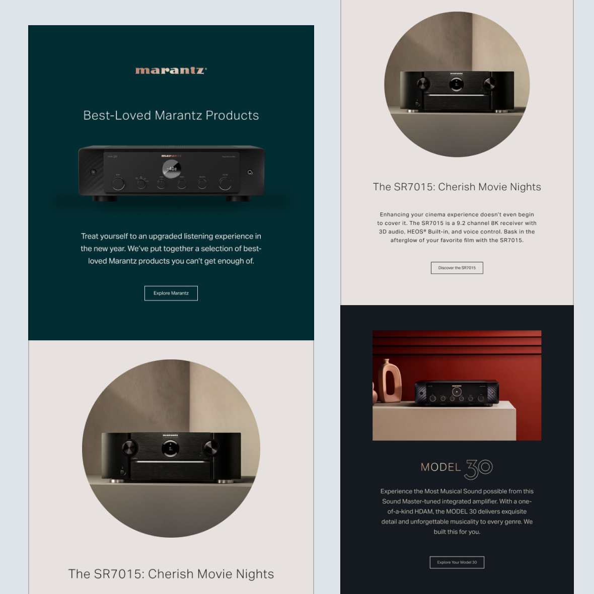 Marantz Retail Email Marketing, Email Design, HTML Emails